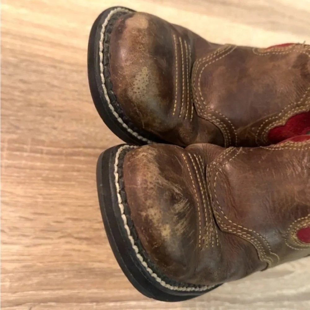 Ariat Cactus Suede Leather Multicolored‎ Kids Unisex Western Boots 13